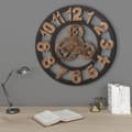 Miniatyrbild 2 av 8: The Living Store Väggklocka metall 58 cm guld och svart -  Väggklockor