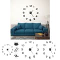 Miniatyrbild 1 av 6: The Living Store Väggklocka 3D modern design 100 cm XXL svart -  Väggklockor
