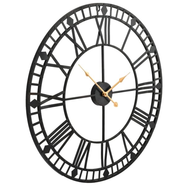 The Living Store Väggklocka med Quartz-urverk metall 60 cm XXL -  Väggklockor