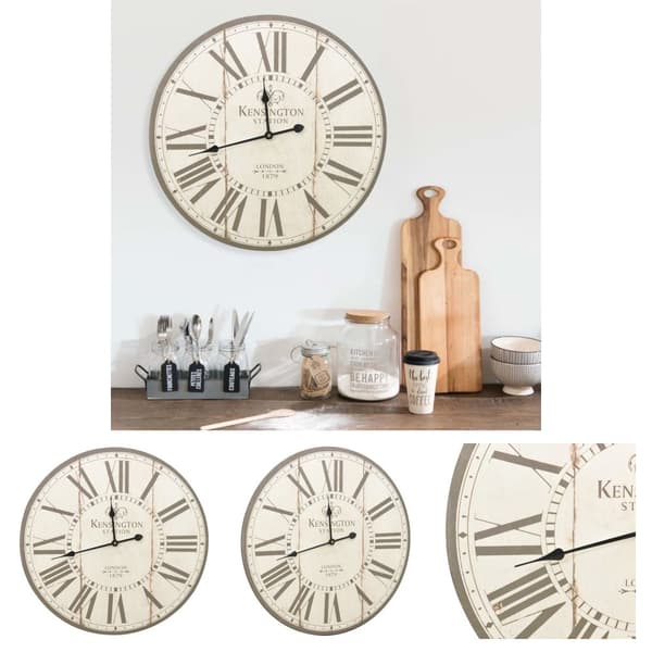 The Living Store Väggklocka vintage London 60 cm -  Väggklockor