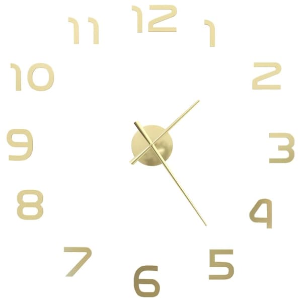 The Living Store Väggklocka 3D modern design 100 cm XXL guld - Väggklockor