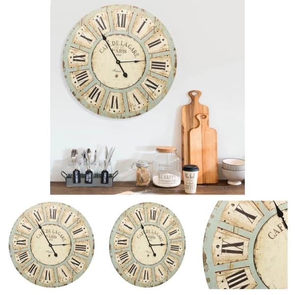The Living Store Väggklocka flerfärgad 60 cm MDF -  Väggklockor