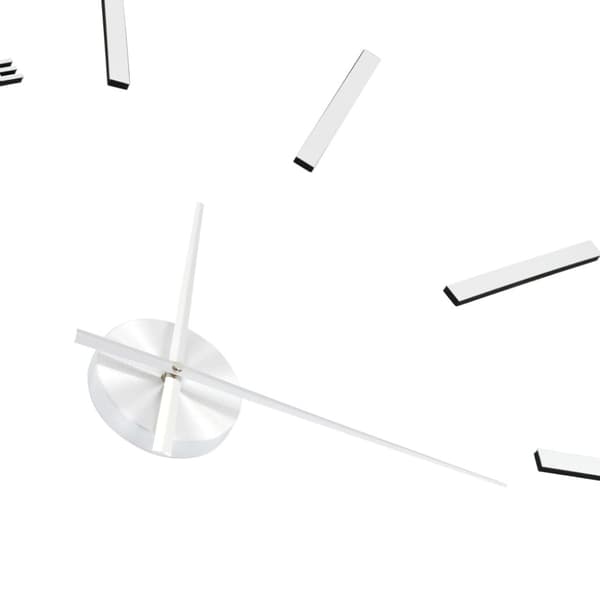 The Living Store 3D-seinäkello moderni muotoilu 100 cm XXL hopea -  Seinäkellot