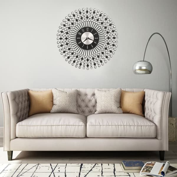 The Living Store vægur metal 43 cm sort - Vægure