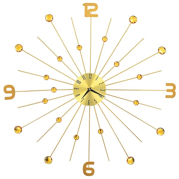 Väggklockor - Living Väggklocka metall 70 cm guld