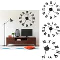 Pikkukuva 1 / 6: Seinäkellot - Living 3D-seinäkello moderni muotoilu 100 cm XXL musta