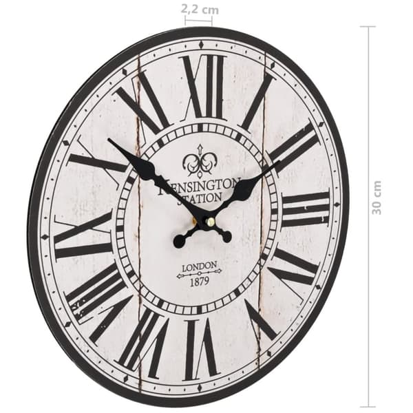 Vægure - Living vægur vintagestil London 30 cm