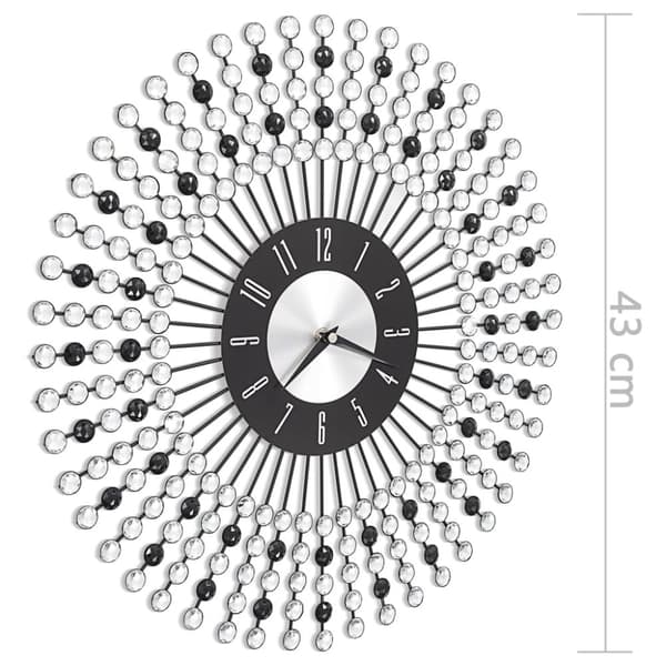 Vægure - Living vægur metal 43 cm sort
