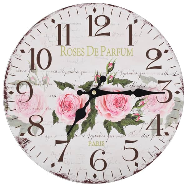 Väggklocka vintage blomma 30 cm - Klocka - Klockor - Home & Living