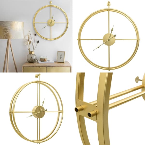 Väggklocka guld 52 cm järn - Väggklocka - Väggklockor - Home & Living