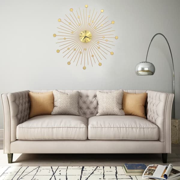 Vægur 70 cm metal guldfarvet - Vægur - Vægure - Home & Living