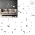 Miniatyrbild 1 av 6: Väggklocka 3D modern design 100 cm XXL silver - 3D-väggklocka - Väggklocka - Home & Living
