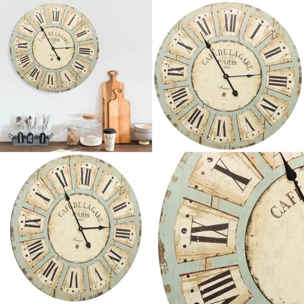 Väggklocka flerfärgad 60 cm MDF - Väggklocka - Väggklockor - Home & Living