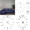 Miniatyrbillede 1 af 6: 3D-vægur moderne design 100 cm XXL sølvfarvet - 3D-vægur - 3D-vægure - Home & Living