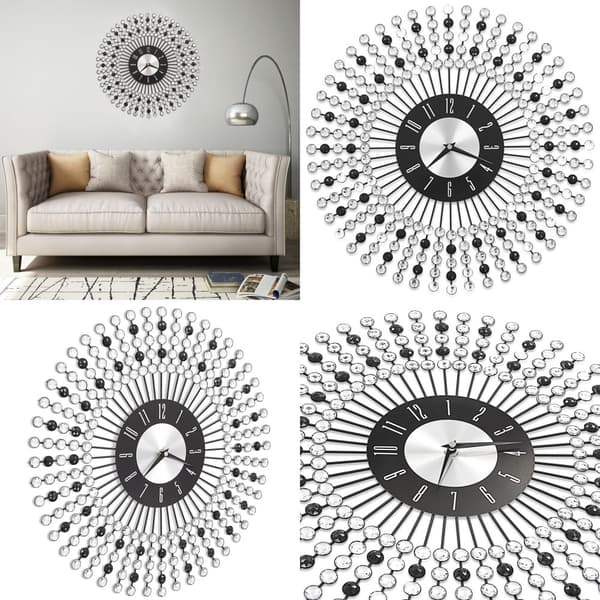 Seinäkello metalli 43 cm musta - Seinäkello - Seinäkellot - Home & Living