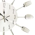 Miniatyrbillede 5 af 6: Vægur med ske- og gaffeldesign 31 cm aluminium sølvfarvet - Vægur - Vægure - Home & Living