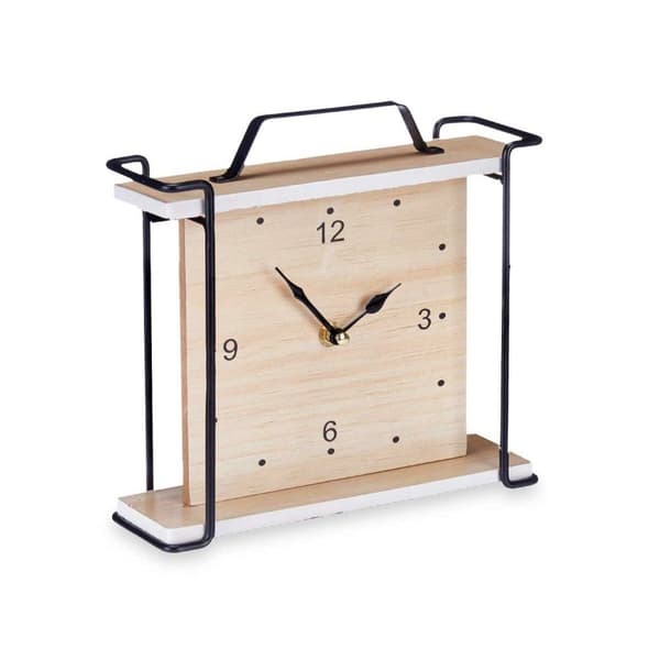 Asztali óra Svart Metall Trä MDF 23 x 21 x 7 cm (6 antal)