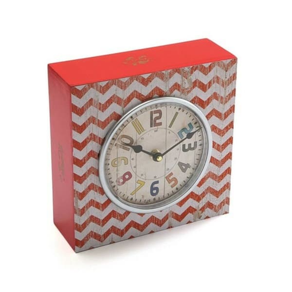 Namizna ura Versa Rød Træ Vintage 10 x 23 x 23 cm