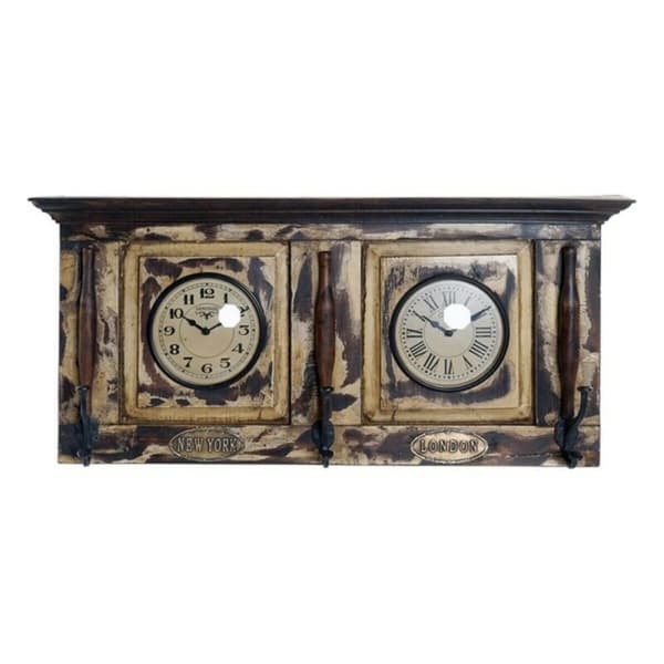 Vægur DKD Home Decor London Teak (81 x 15 x 37 cm)