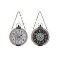 Miniatyrbillede 1 af 3: Namizna ura DKD Home Decor 40 x 6,5 x 46 cm Sort Hvid Jern Mandala Træ MDF (2 enheder)