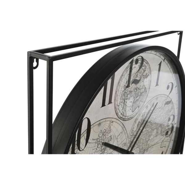Vægur Home ESPRIT Hvid Sort Metal Træ MDF 62 x 6 x 65 cm (2 enheder)