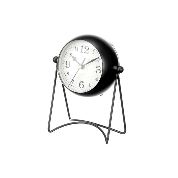 Namizna ura Sort Metal 15,5 x 20 x 11 cm (4 enheder)