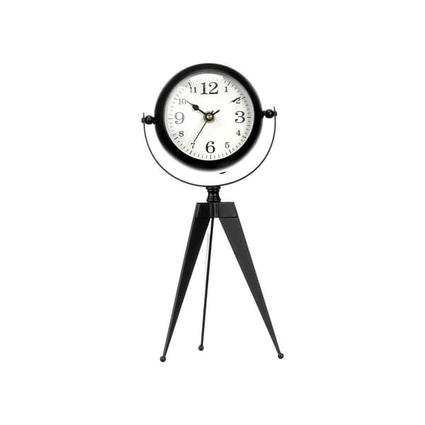 Namizna ura Stativ Sort Metal 12 x 30 x 12 cm (4 enheder)