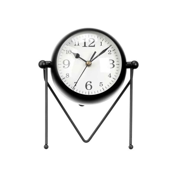 Namizna ura Sort Metal 18 x 21 x 12 cm (4 enheder)