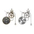 Miniatyrbilde 1 av 5: Veggklokke DKD Home Decor Gir Krystall Jern 50 x 7 x 62 cm (2 enheter)