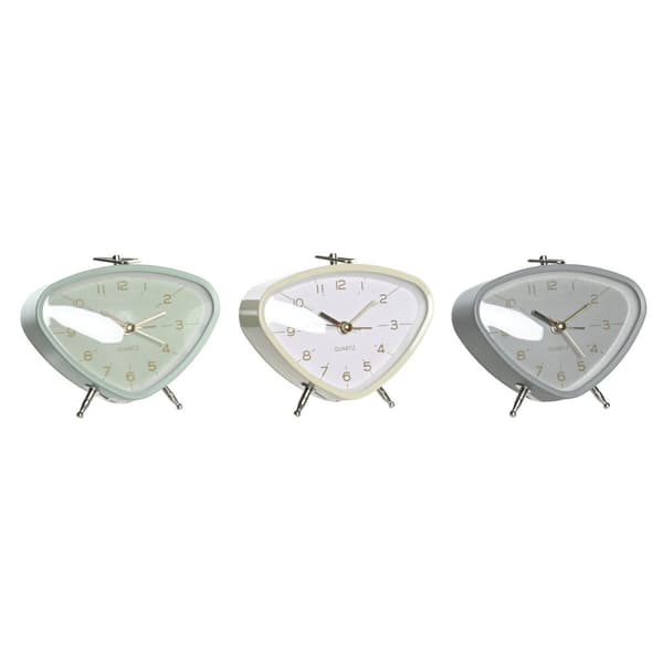 Alarmklokke DKD Home Decor 11,5 x 4 x 10 cm Metall PVC Vintage (3 Deler)