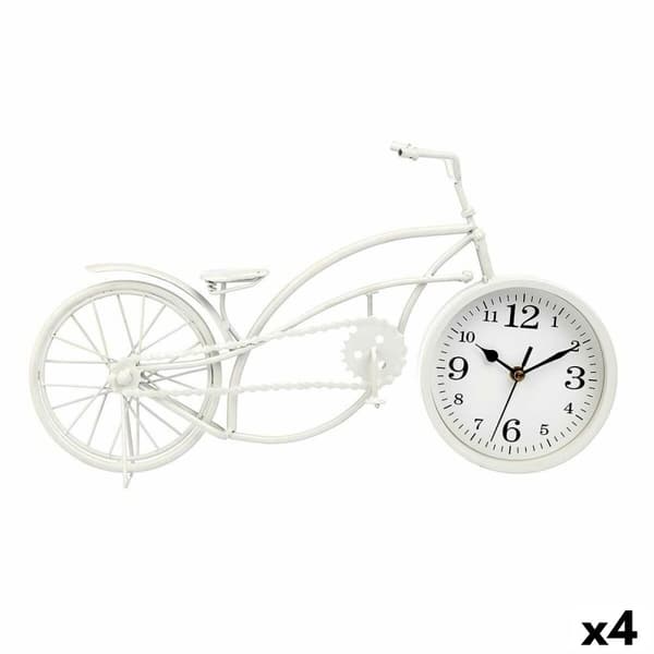 Pöytäkello Sykkel Hvit Metall 42 x 24 x 10 cm (4 enheter)
