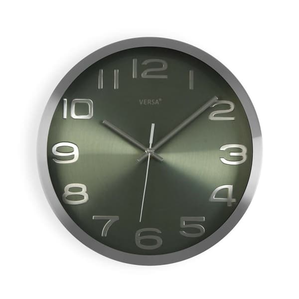 Veggklokke Versa Sølv Aluminium (4 x 30 x 30 cm)