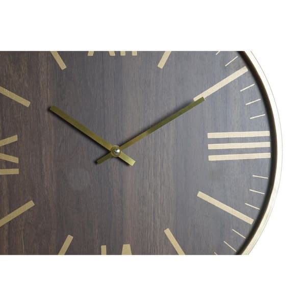 Veggklokke DKD Home Decor 40 x 4 x 40 cm Svart Brun Jern Pendler Tre MDF (2 enheter)
