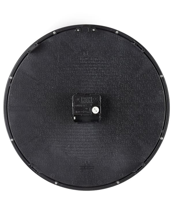 Väggklocka Svart Metall Syntetiskt Material ø 34 cm Glamorös Design utan Siffror Vardagsrumsinredning