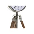 Miniatyrbild 4 av 4: Asztali óra DKD Home Decor 22 x 40 x 80 cm Naturell Silvrig Aluminium Tripod Mangoträ Traditionell