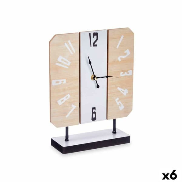Asztali óra Vit Metall Trä MDF 22 x 28 x 7 cm (6 antal)