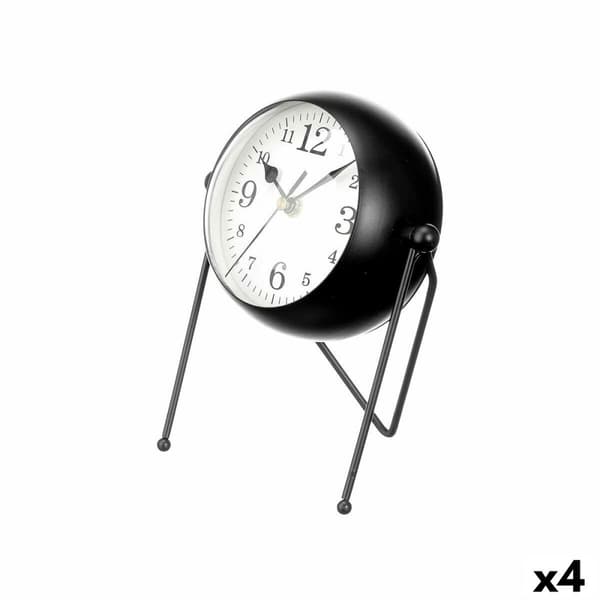 Stalinis laikrodis Musta Metalli 18 x 21 x 12 cm (4 osaa)