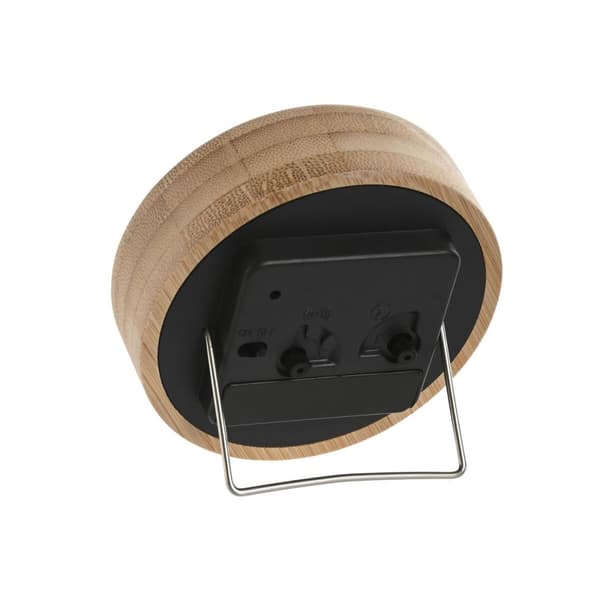 Asztali óra Home ESPRIT Vit Svart Bambu 10 x 4,3 x 10 cm (2 antal)