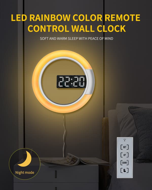 INF Moderne LED-ringur med fjernbetjening 0