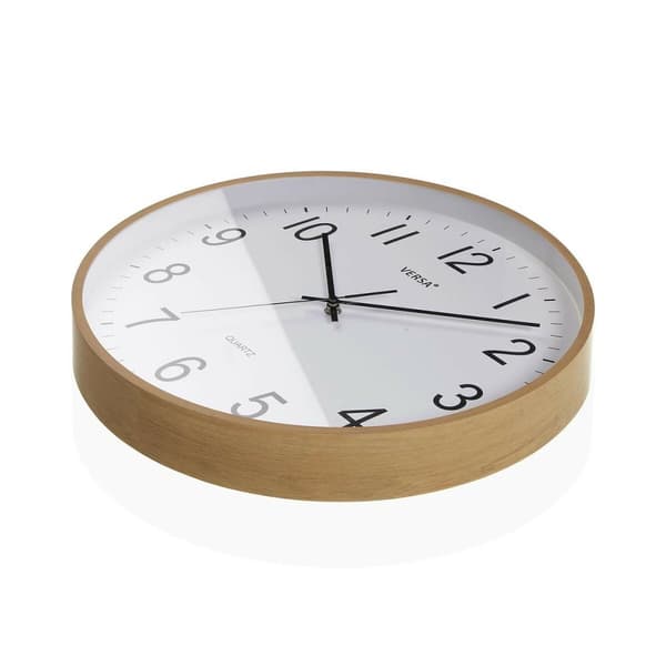 Väggklocka Versa Plast Kvarts Trä MDF 5,5 x 40,5 x 40,5 cm