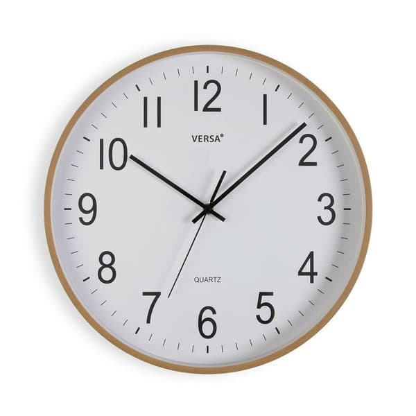 Väggklocka Versa Plast Kvarts Trä MDF 5,5 x 40,5 x 40,5 cm