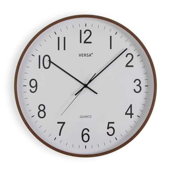 Vægur Versa Plastik Kvarts Træ MDF 5,2 x 50 x 50 cm
