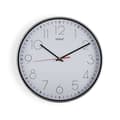 Miniatyrbilde 1 av 3: Veggklokke Versa Hvit Sølv Plast Quartz 4,3 x 30,5 x 30,5 cm