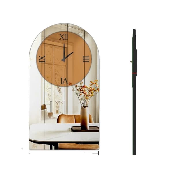 LUVODI Lång Avlång Väggklocka, Elegant Design, Tyst Kvartsrörelse,90x50x3,5 cm
