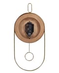 Miniatyrbild 5 av 7: Väggklocka Mörkt Trä MDF Metall 20 x 45 cm Väggur Design utan Siffror Pendel Vardagsrum Kontor