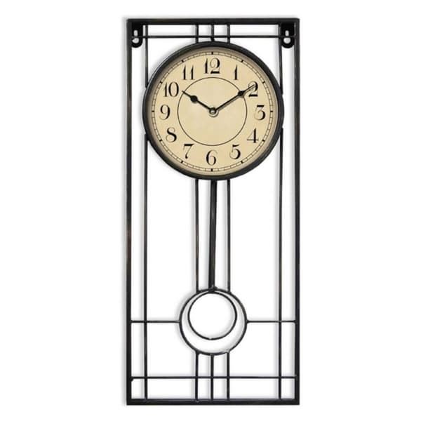 Veggklokke Versa Metall (4,5 x 45 x 20 cm)