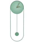 Miniatyrbild 1 av 5: Väggklocka Ljusgrön Stål Metall 20 x 62 cm Modern Minimalistisk Dekorativ Pendeldesign utan Siffror Vardagsrumsinredning