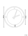 Miniatyrbilde 3 av 5: Veggklokke Svart Stål Metall ⌀ 40 cm uten tall Stueinnredning Moderne Minimalistisk design