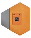 Miniatyrbilde 4 av 5: Veggklokke Hvit Grå Oransje 52 x 60 cm MDF-metall Design uten tall Stueinnredning