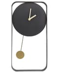 Miniatyrbilde 4 av 7: Veggklokke Svart Stål 21 x 40 cm Hengende dekor Moderne Minimalistisk design